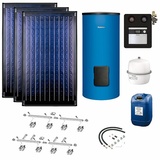 Buderus Solaranlage Logaplus S2 - 3 Kollektoren (7,11m2) SKN4.0-s mit Solarspeicher Logalux SM300 blau - 7739606276