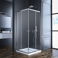 Schiebetür Duschkabine Eckeinstieg Duschwand Dusche Duschtrennwand 80x80x185 cm