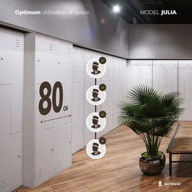 Jan Nowak Z02 Spind Umkleideschrank 185 x 80 x 45 cm Grau