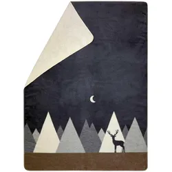 Fussenegger Kuscheldecke SAVONA Berge modern grau