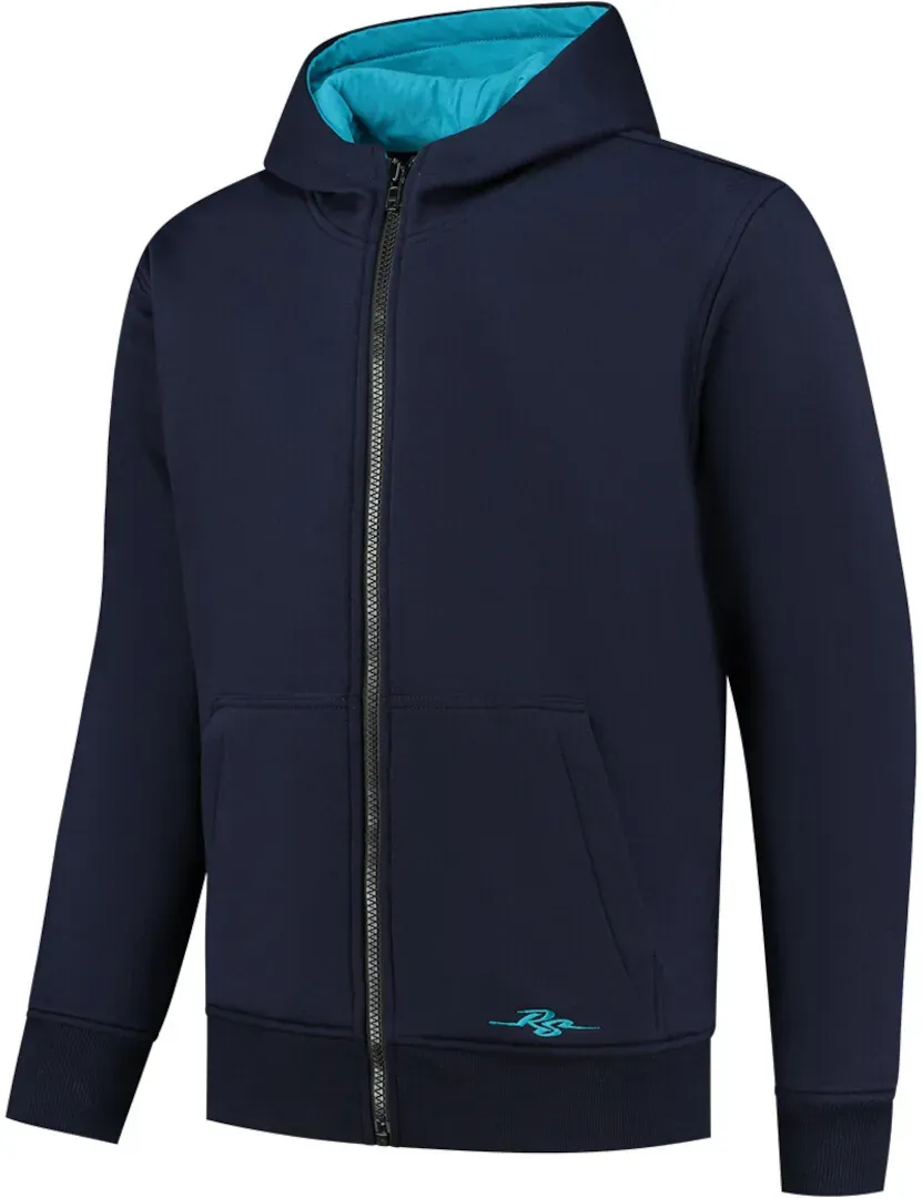 Rusty Stitches Peter Motorfiets hoodie met rits, blauw, 2XL