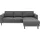 Home Affaire Eckcouch Cord 2-Sitzer Grau