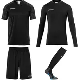 Uhlsport Reaction Torwartset Trainingsanzug Schwarz/Anthra 128