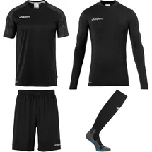 Uhlsport Reaction Torwartset Trainingsanzug Schwarz/Anthra 128
