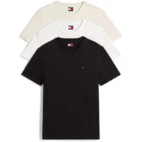 Tommy Jeans Herren. DM0DM21579 3er-Pack extra dünne Logo-T-Shirts schwarz,