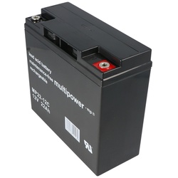 Multipower Blei-Akku MP22-12C (Nachfolger zu Yuasa YPC22-12 Blei Akku mit 12 Volt und 22Ah)