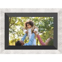 DigiFrame 10B WiFi grau+schwarzes Passepartout, digitaler Bilderrahmen