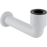 Geberit Anschlussbogen 152231111 Ø 50 mm, 90Grad, mit Wandrosette, für Urinal, Kunststoff, weiß