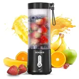 DENOKIN Tragbarer Mixer,450ml Persönlicher blender für Smoothies und Shakes,USB-wiederaufladbar Mini-Saftpresse für Sport,Reisen und Küche