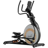 Skandika Crosstrainer Carbon P26-S | Ellipsentrainer für Zuhause, Höhenverstellung, App kompatibel, bis 150 kg, 32 Widerstandsstufen, Doppelschienensystem | Fitnessgerät für Ausdauertraining