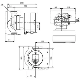 Grundfos MAGNA3 25-120, 180 mm