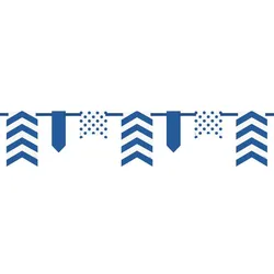 Wimpelbanner Punkte Streifen blau
