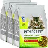 Perfect Fit Natural Vitality Adult 1+ Rind und Huhn – Trockenfutter für Katzen ab 1 Jahr –