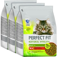 Perfect Fit Natural Vitality Adult 1+ mit Rind und Huhn – Unterstützt die Vitalität – 3 x 2,4 kg