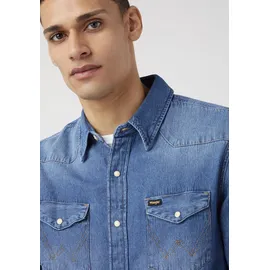 Wrangler 27mw Langarmhemd Icon Mid Stone M