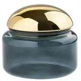 Giftcompany Voile Glasdose L blau/Gold 12,5 cm