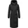 Navahoo Damen langer Wintermantel warmer Steppmantel mit 2-Wege-Reißverschluss und verstellbarer Kapuze Taublüte XIV Black Gr. 5XL - 5XL