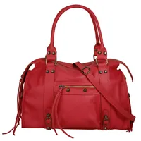 Forty° Shopper echt Leder, Made in Italy rot |
