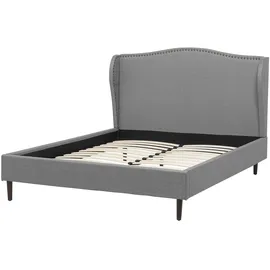 Beliani Polsterbett 140 x 200 cm Grau