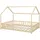 en.casa kids Hausbett Hesel 140 x 200 cm Kiefer natur beige