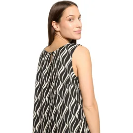 Betty Barclay Sommerkleid A-Linien Schwarz/Beige 46