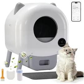 GTPLAYER Katzentoilette 66L Weiß