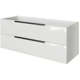 Pelipal Unterschrank für Doppel-Waschtisch Quantum 07 Schneeweiß Glanz 120 cm