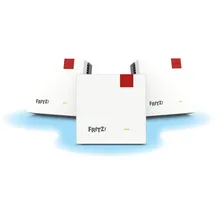 AVM Fritz!Mesh Wi-Fi Set 1600 3er Pack | Mesh WiFi 6 bis 3000 Mbps | Kompatibel mit Allen Routern | Für größere Häuser (5-7 Zimmer) | Kostenlose Updates | 5 Jaahr Garantie | Made in Europe