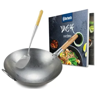 CLP Wok Set aus Karbonstahl rund
