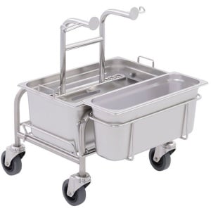 PPS Pfennig Reinraum Systemwagen Clino CR mini MF-GMP, Autoklavierbar, Innovative MopFloat-Methode, Maße: 57 x 56 x 49 cm