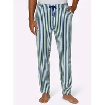 Witt Weiden Schlafhose gestreift royalblau/apfel 52/54