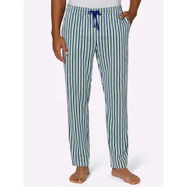 Witt Weiden Schlafhose gestreift royalblau/apfel 52/54