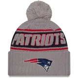 New Era New England Patriots NFL 2024 Sideline Sport Knit Grau Bommelmütze - One-Size