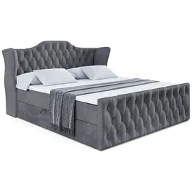 altdecor Boxbett, VILA-Z - 160x200 cm - H3 - Dunkelgrau