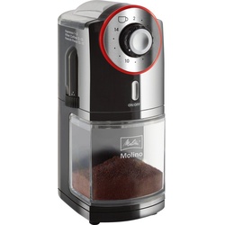 Melitta Kaffeemühle Melitta Molino Kaffeemühle Schwarz, Rot, Edelstahl 100 W