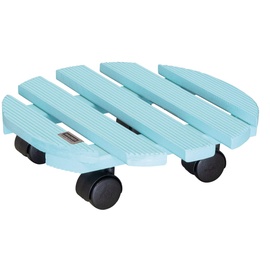 Wagner Pflanzenroller Aqua Splash Ø 30 x 8 cm für Innenbereich I Rutschsicheres Rollbrett I Kübelroller aus FSC® Massivholz Aqua Splash/türkis I Tragkraft 100 kg I Made in EU-20018401