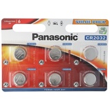 Panasonic CR2032 Panasonic Lithium Batterie im 6er Sparset, IEC CR 2032, bis zu 10 Jahre lagerfähig