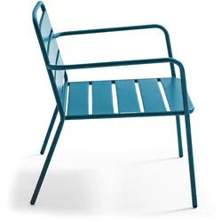 Oviala Business Niedriger Gartensessel pacific blau