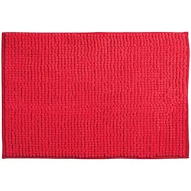 MSV Badteppich Chenille Rot 40 x 60 cm