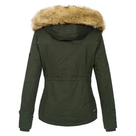 Navahoo Winterjacke "Pearl", Damen, Gr. M (38), grün, Obermaterial: 100% Polyester. Innenseite: 100% Polyester. Futter: 100% Polyester. Fellimitat: 90% Polyacryl, 10% Polyester, Jacken Winterjacke, mit warmem Teddyfell