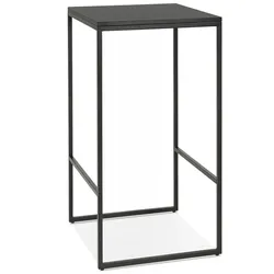 Hochtisch aus Holz und Metall in Schwarz | Industrie Stil Bartisch für 2-4 Personen | Stehtisch mit robustem Design | Kadima Design
