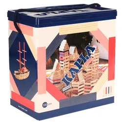KAPLA - 120er Box Natur und Farbe ( dunkelblau, rosa und rot )