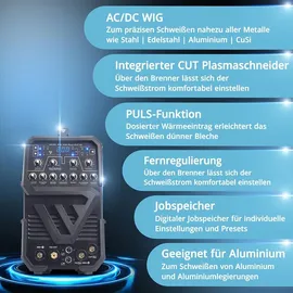 STAHLWERK Kombi-Schweißgerät AC/DC WIG 200 Puls CUT ST
