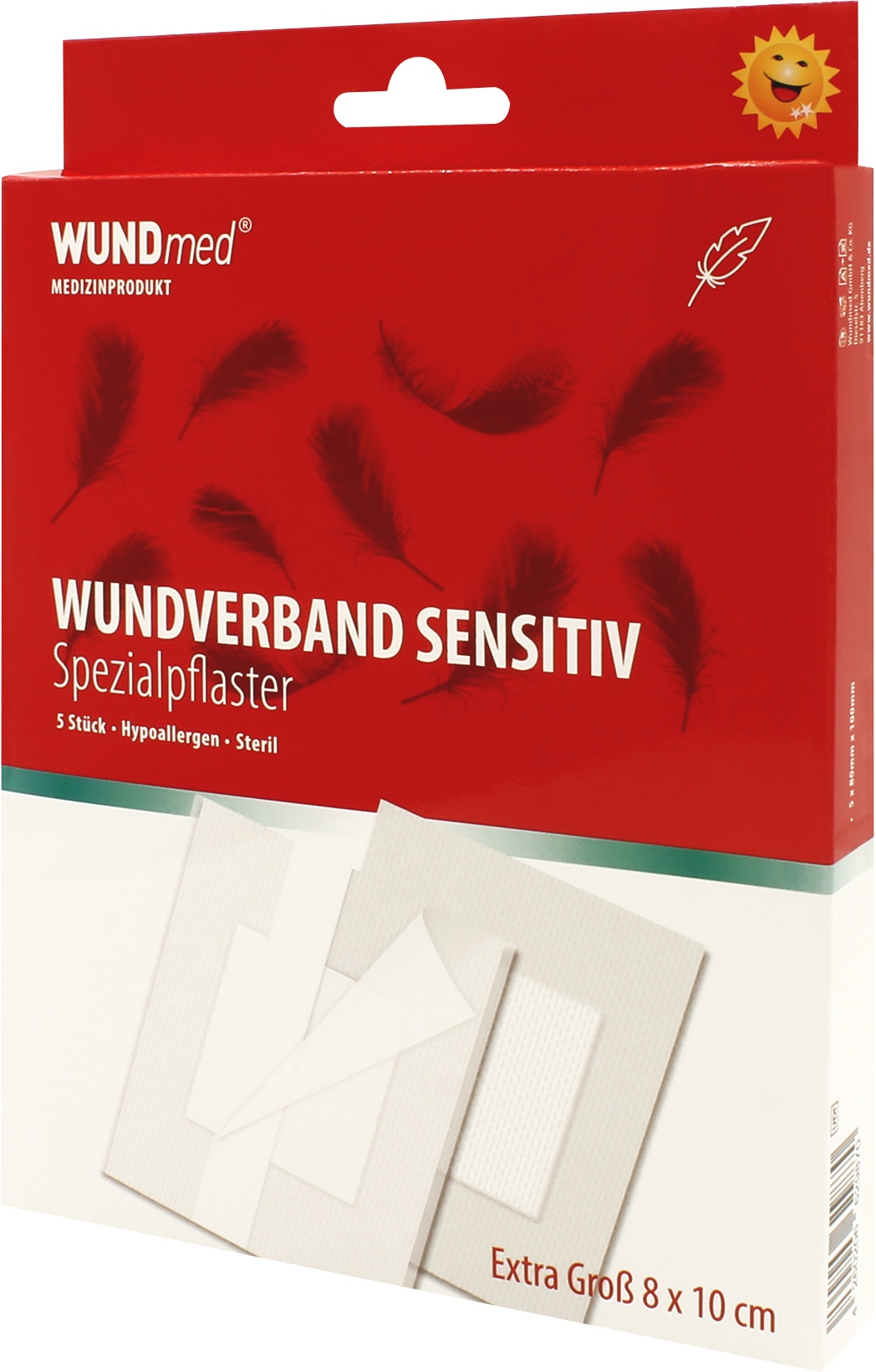 WUNDmed Wundverband Sensitiv extra großes hypoallergenes Wundpflaster