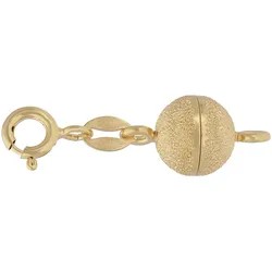 Magnetschließe FIRETTI "Schmuck Geschenk Silber 925 Verlängerung Kette zum Einhängen Kugel", gold (gelbgoldfarben), Schmuck-WechselteileL:2,6cm Ø:8mm, Silber, L:2,6cm Ø:8mm