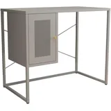 [en.casa] Schreibtisch Sund Stahl 75x100x50 cm Grau