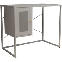 [en.casa] Schreibtisch Sund Stahl 75x100x50 cm Grau