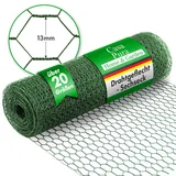 Floordirekt Maschendrahtzaun Sechseckgeflecht 0,5 x 10 m grün