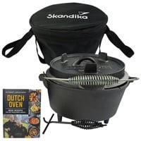 Skandika Dutch Oven Flame Master 8,5 L | Gusseisen Topf | Grillen, Camping, Zelten EINHEITSGRÖSSE