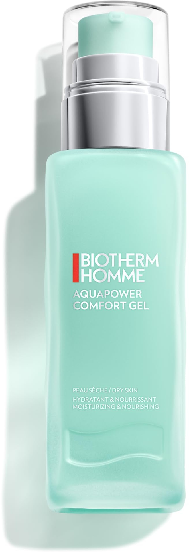 BIOTHERM Homme Aquapower Comfort Gel, mit Thermalplankton und Oligo-Mineralien, erfrischendes Gesichtsgel für Männer, für intensiv gepflegte Haut, 75 ml